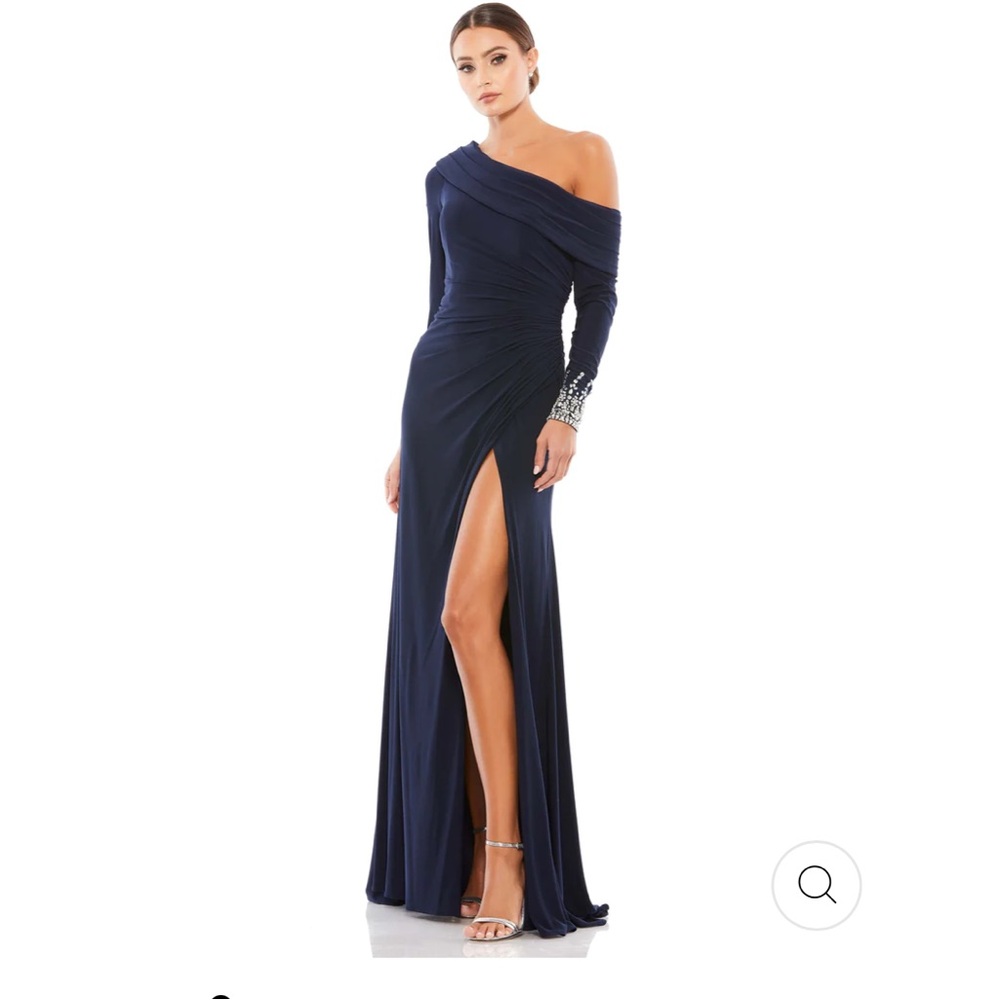 MAC DUGGAL BEADED CUFF DROP SHOULDER  GOWN style # 12231